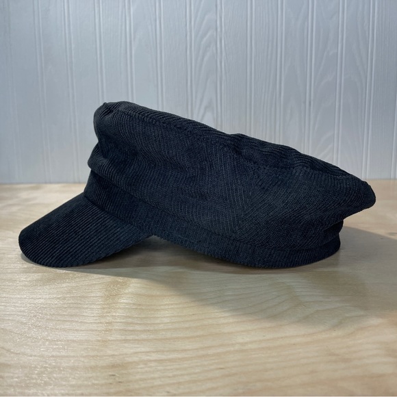 Corduroy Engineer Newsboys Hat - Black Soot - Picture 4 of 10